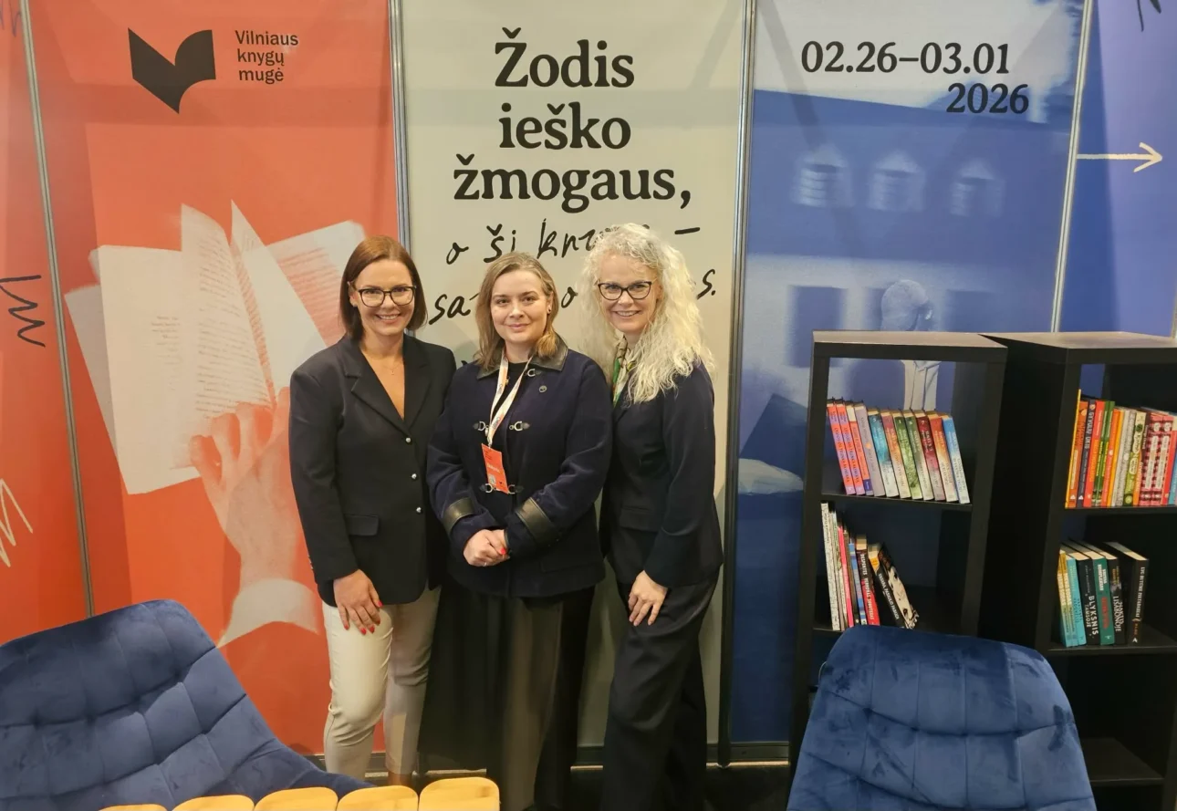 Lietuvos leidėjų asociacijos prezidentė Dovilė Zaidė, Lietuvos bibliotekininkų draugijos pirmininkė dr. Laura Šimkevičė, Lietuvos leidėjų asociacijos vykd. direktorė Laura Tekorė